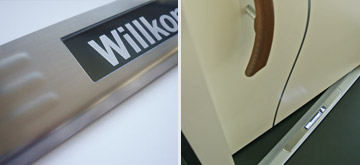 Leuchtschwelle mit individuellem Text